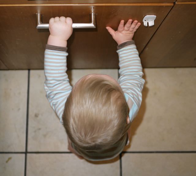 baby and magnetic lock