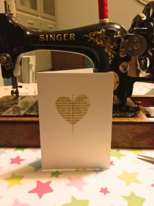 vintage heart card