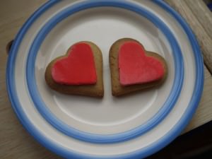 heart shaped biscuits