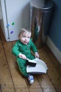 toddler cleaning