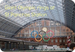 St Pancras Olympic rings