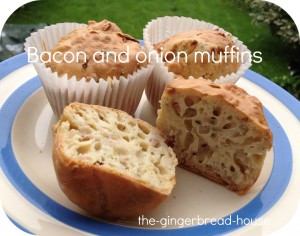 Bacon and onion muffins