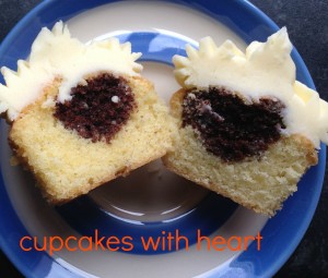 cupcakes with heart