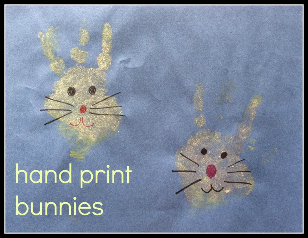 hand print bunnies