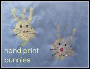 hand print bunnies
