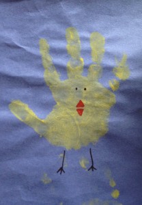 hand print chick