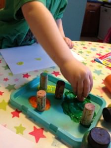 painting with corks