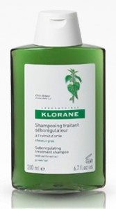 bottle of klorane shampoo