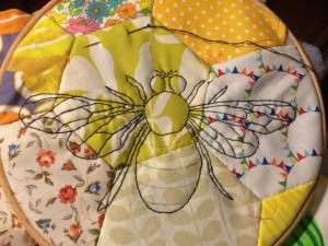 embroidered bee