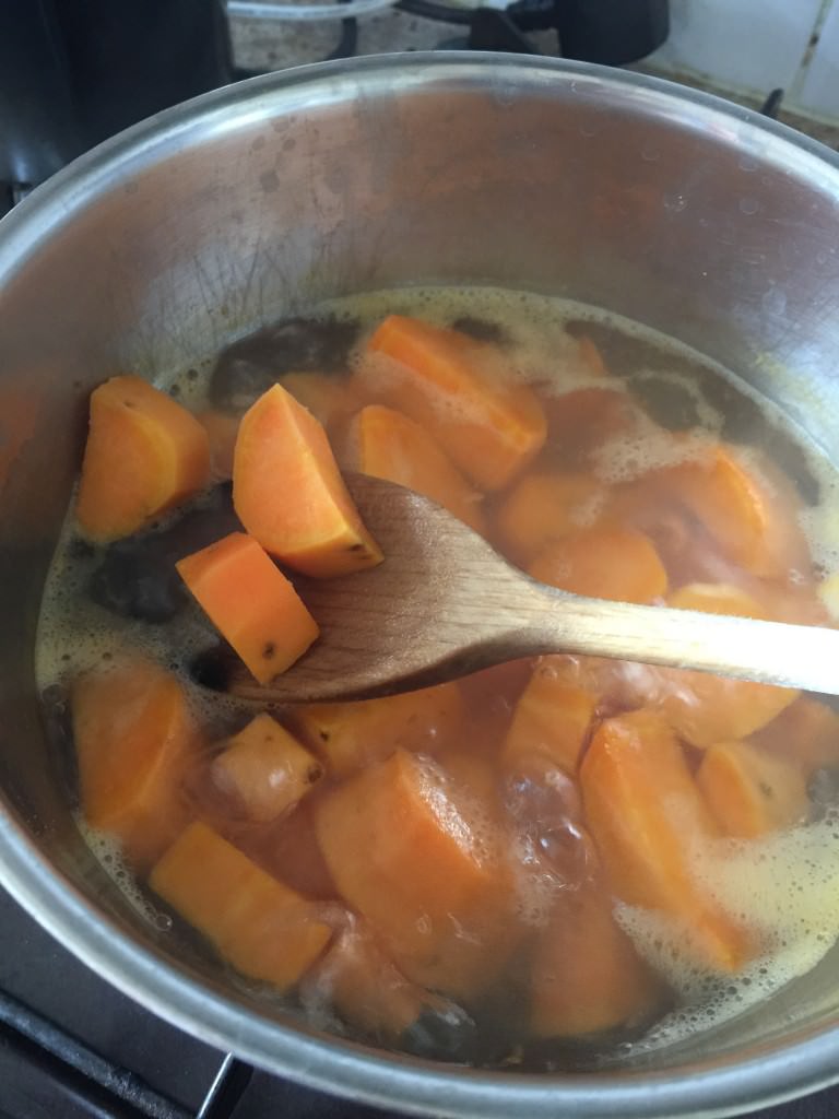boiled sweet potato