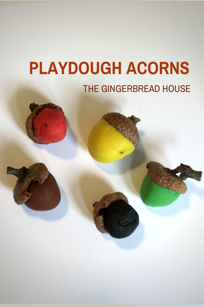 play dough acorns - the gingerbread house