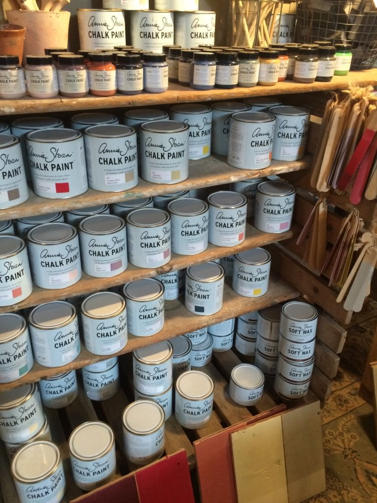 tins of Annie Sloan paint