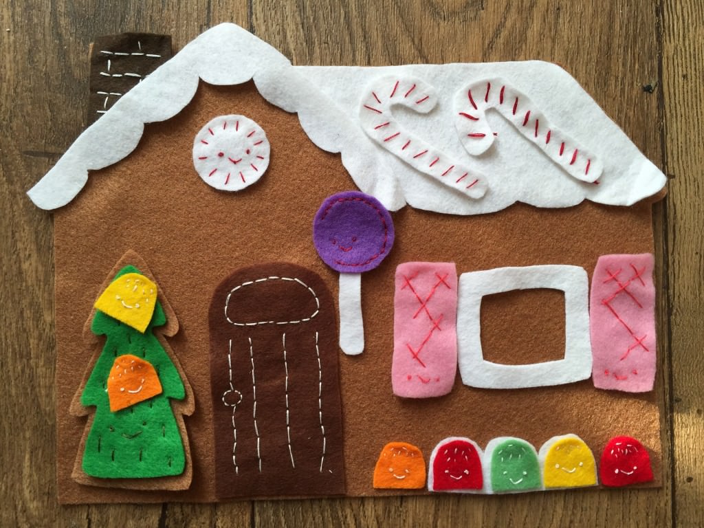felt gingerbread house