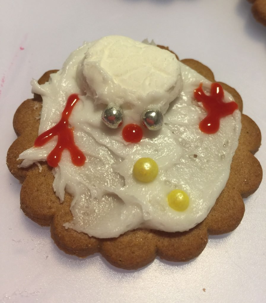 melted snowman biscuits