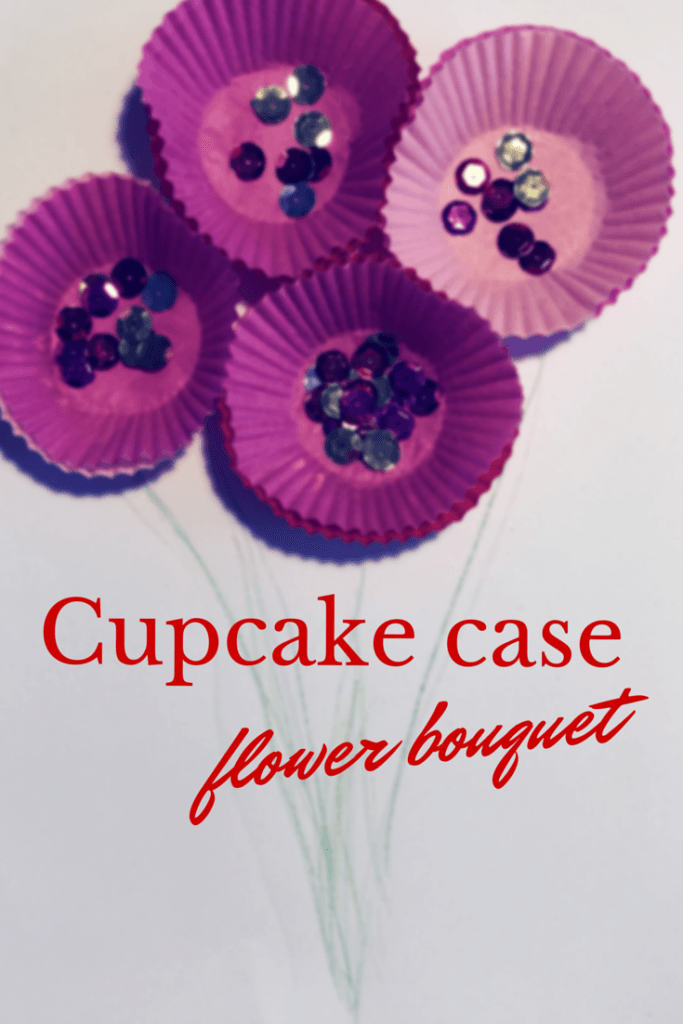 Cupcake case flower bouquet