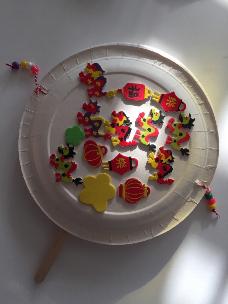 Chinese New Year paper plate drum