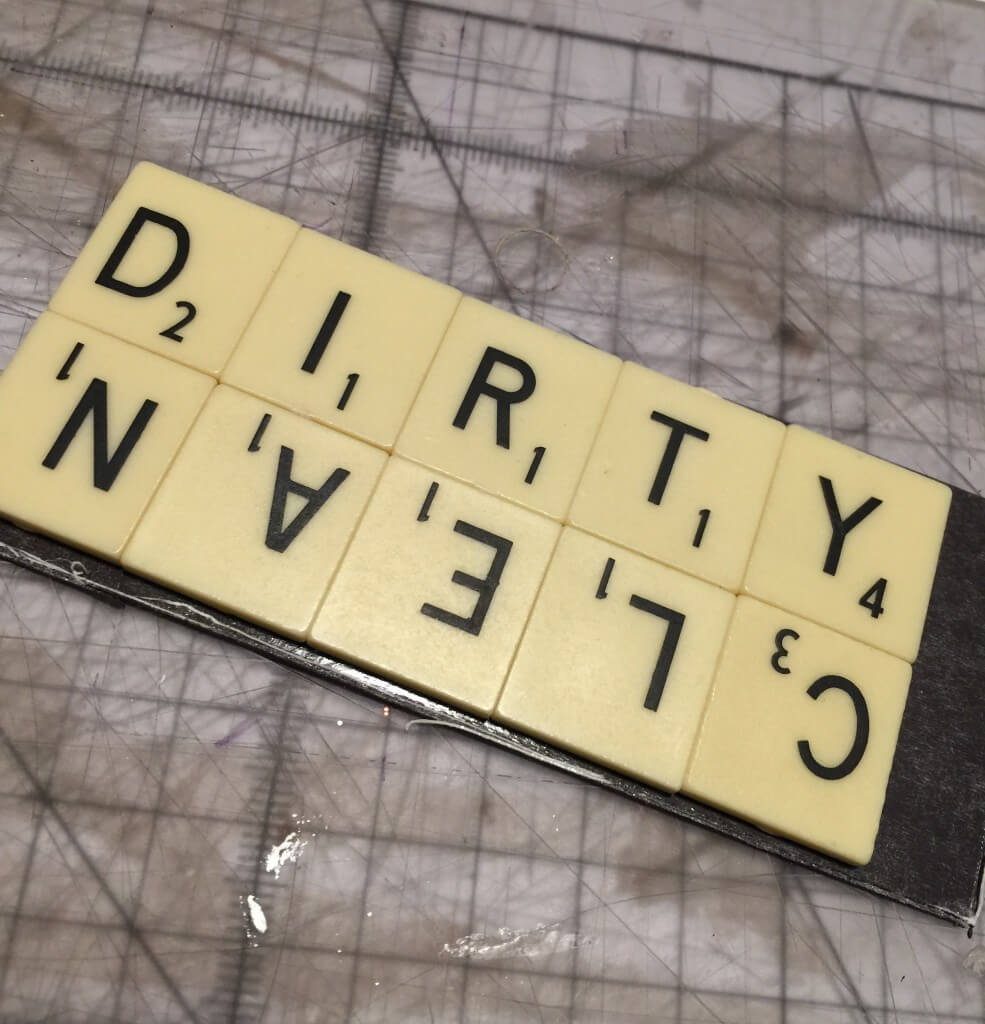 Dirty/Clean Scrabble dishwasher magnet