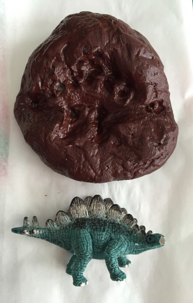 DIY salt dough dinosaur fossils