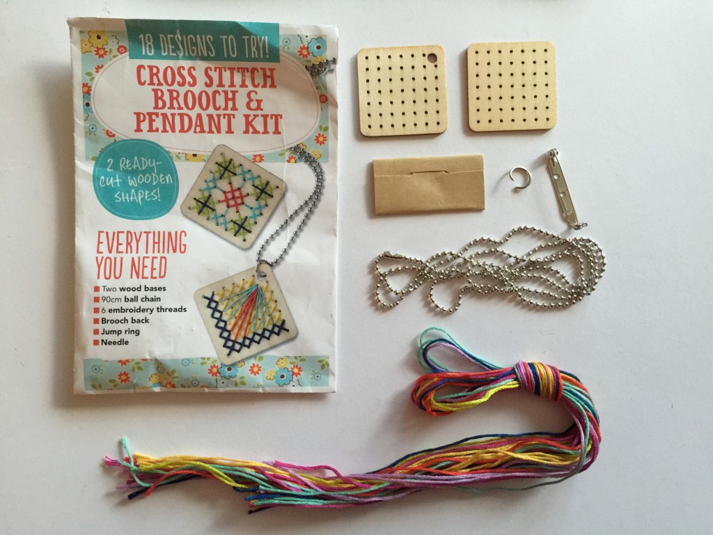 Jenny Makes Mollie Makes cross stitch jewellery kit