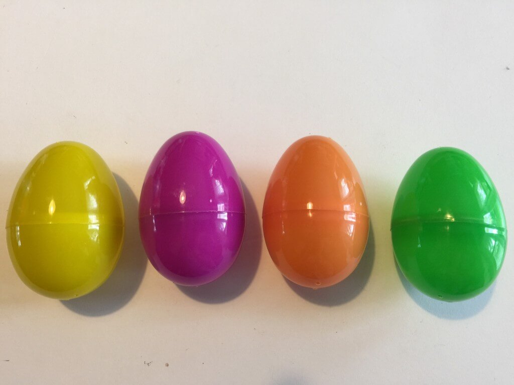 plastic fillable Easter eggs