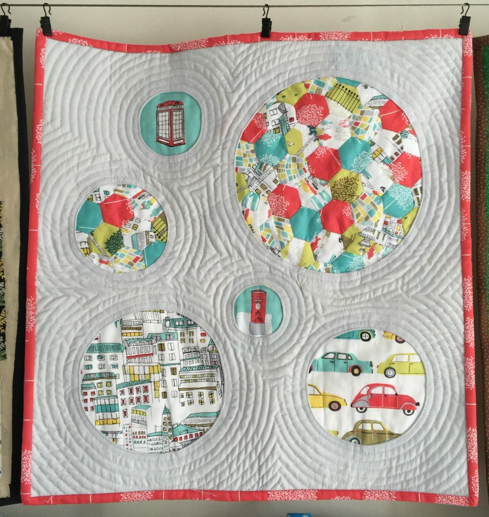 quilt made with 'street life' by Jessica Hogarth for Dashwood Studio