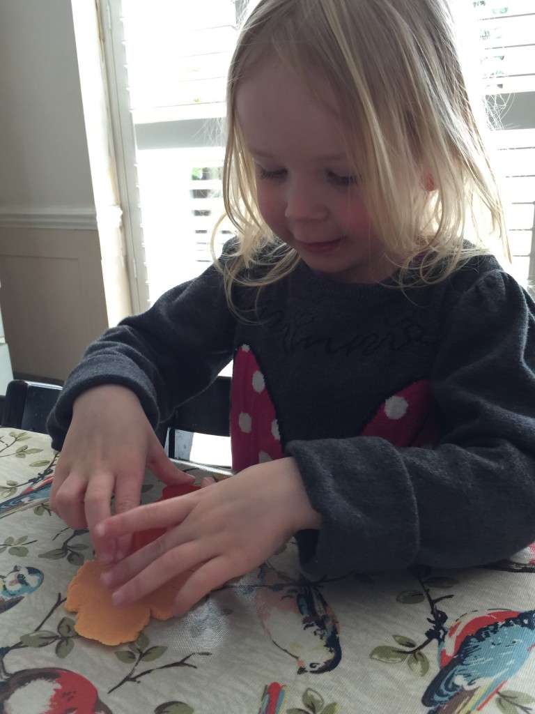 playing with miffy play dough