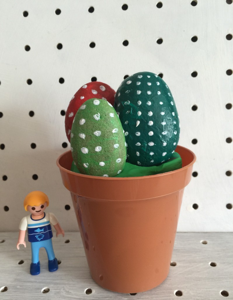 pebble cactus plants - the gingerbread house