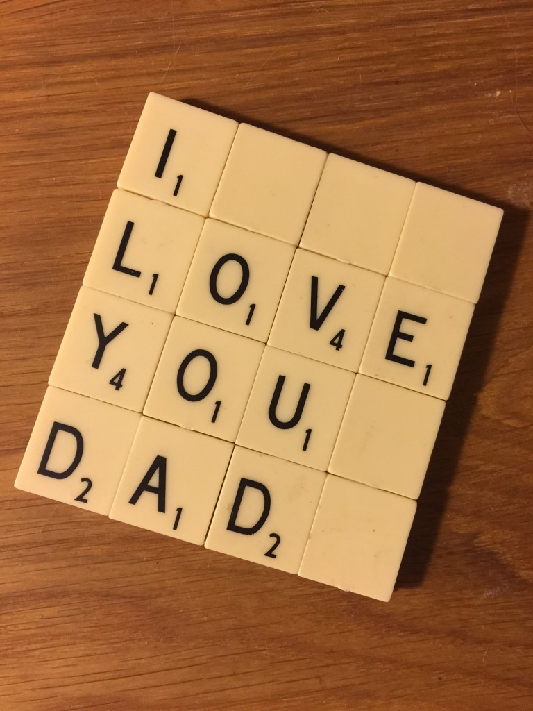 Fathers Day Scrabble Tile coaster