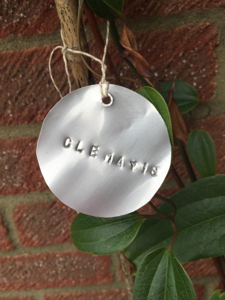 hand stamped plant markers