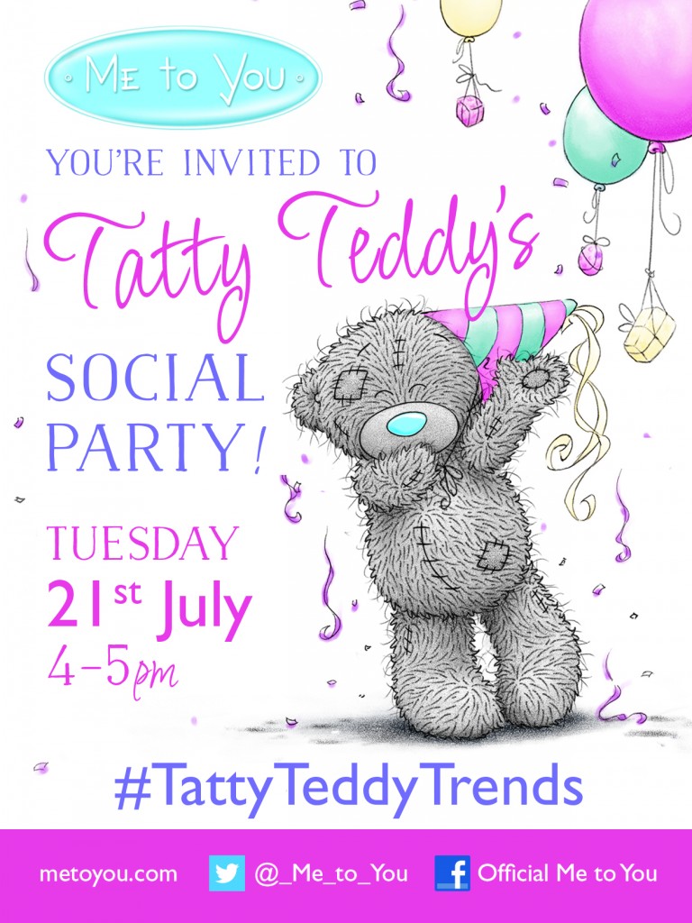 Tatty Teddy Twitter Party Invite