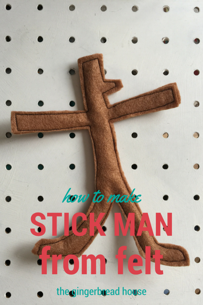 How to make Stick Man from felt thegingerbreadhouse.co.uk