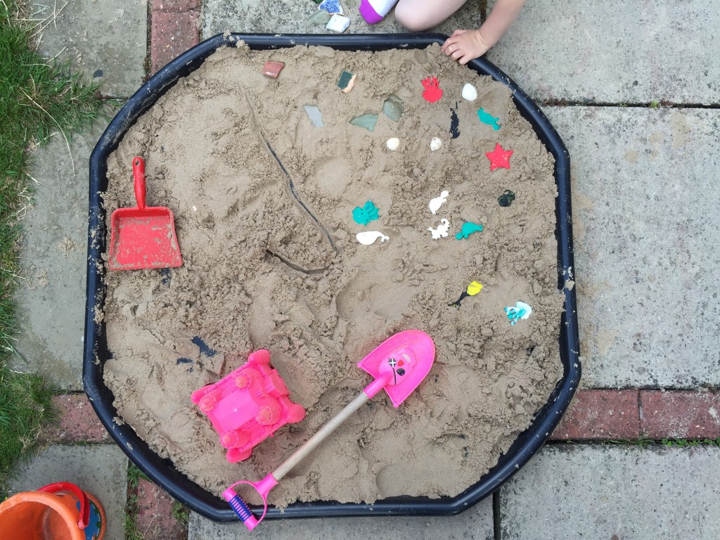 Beach themed sensory activity