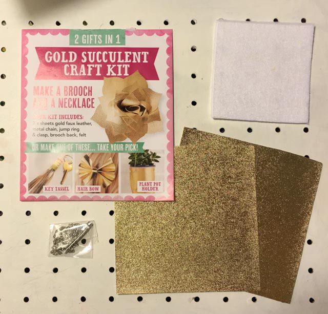 Mollie Makes gold succulent kit