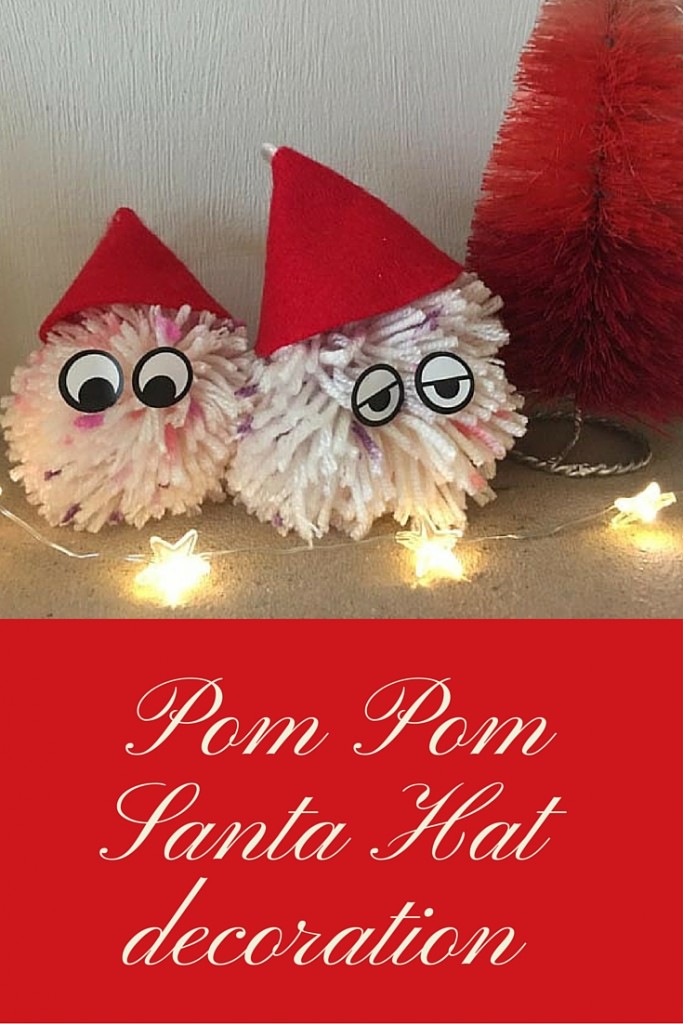 Pom pom Santa hat decoration