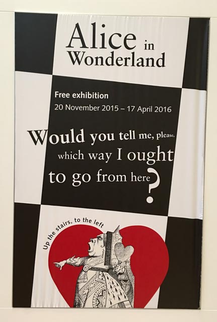 Alice in Wonderland exhibition at the British Library poster