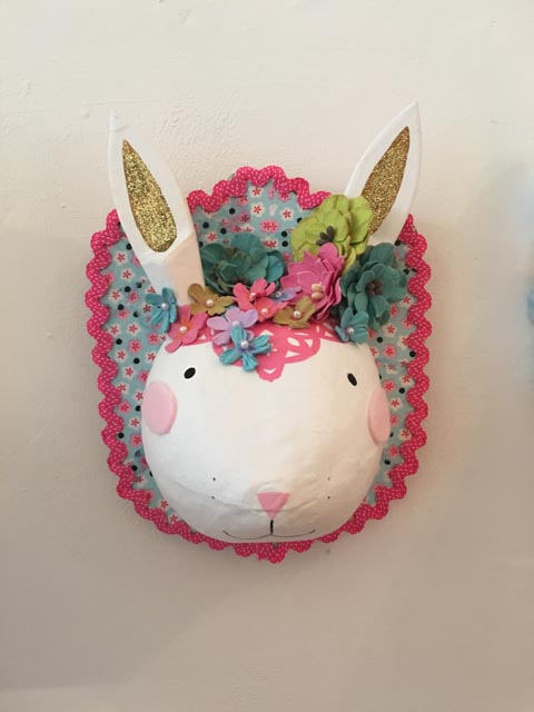 rabbit head decoration from Hobbycraft SS16