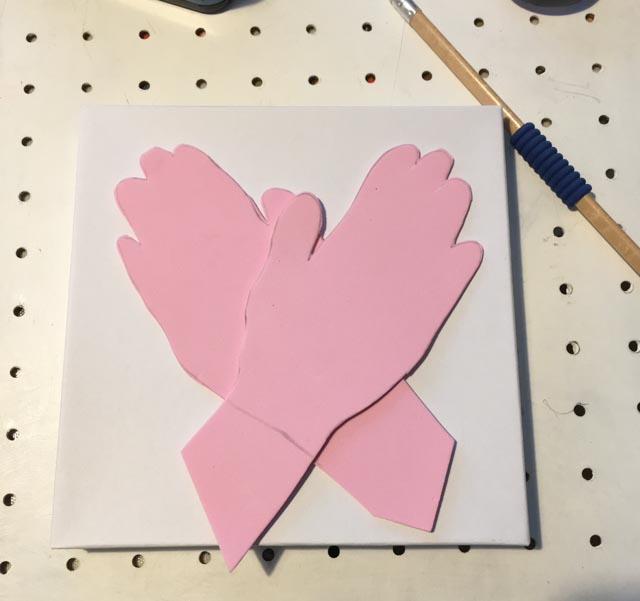 Hand print art for Valentine's Day