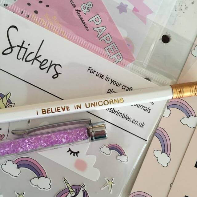 I believe in unicorns pencil