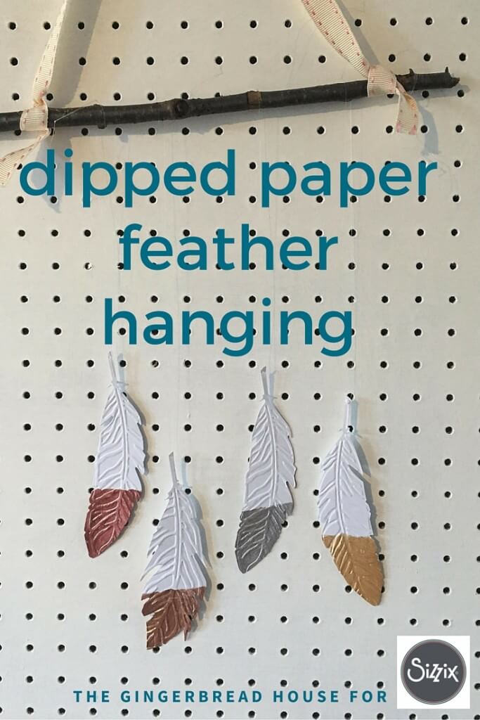 how to create dipped paper feathers