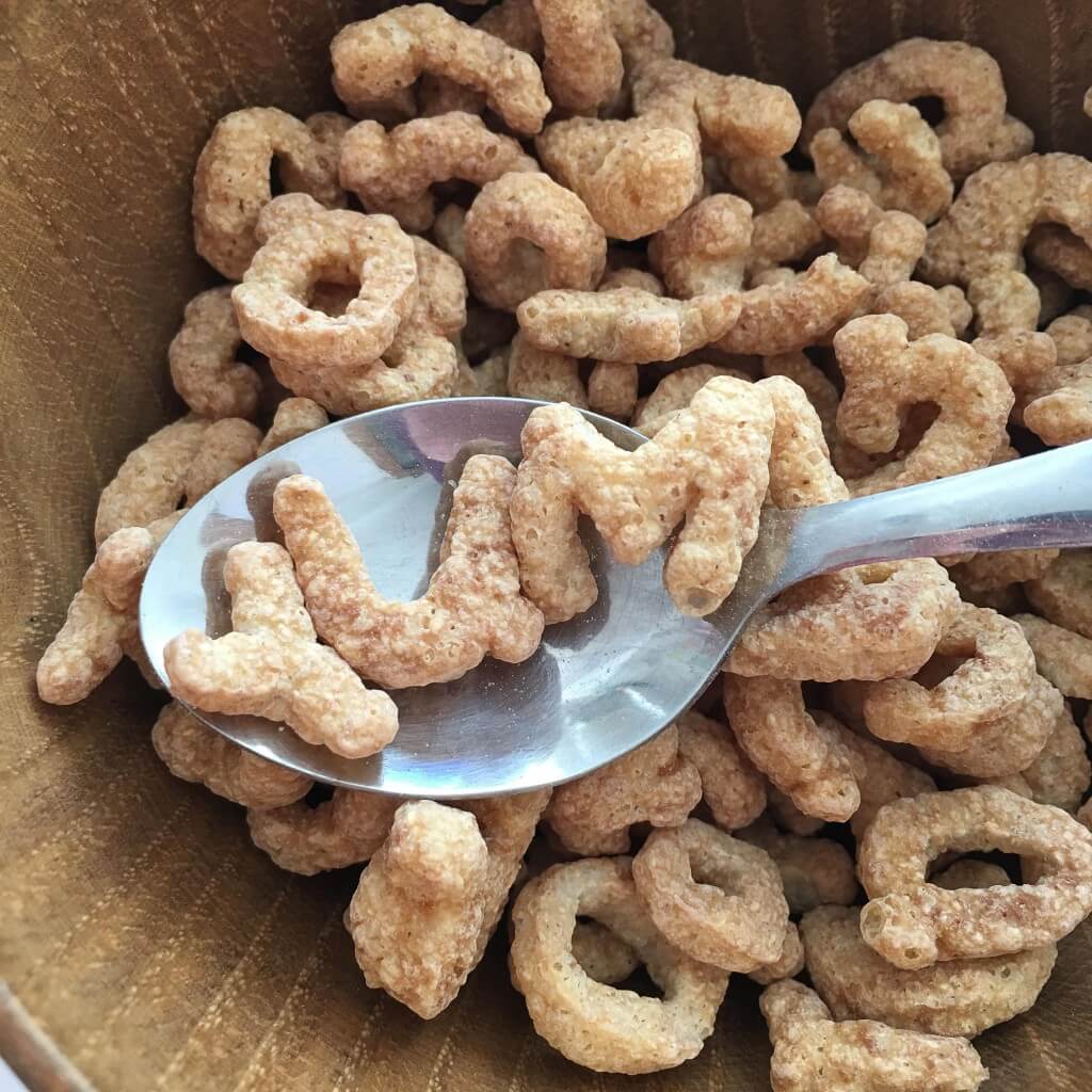 bowl of Alphabites cereal