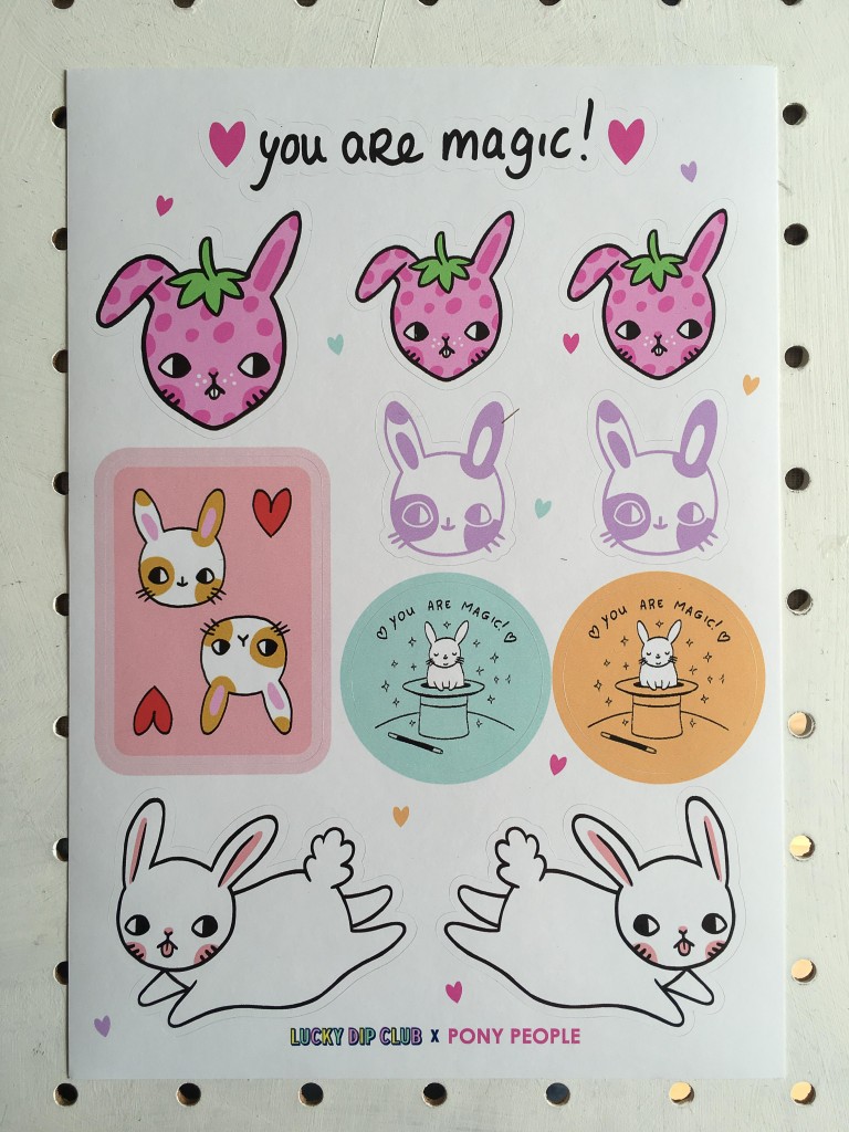 March Lucky Dip Club box planner stickers