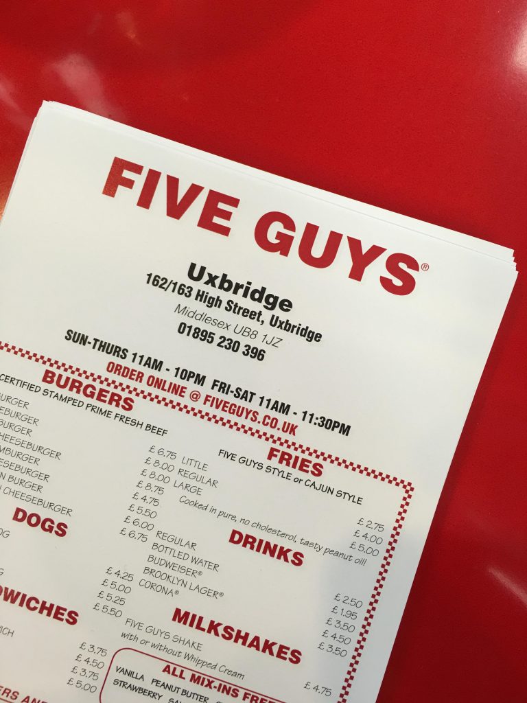 lunch at Five Guys