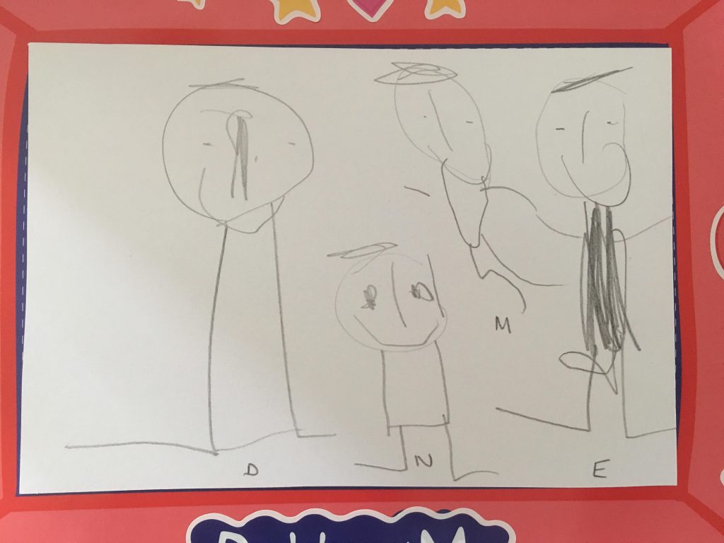 a family portrait by my 4 year old