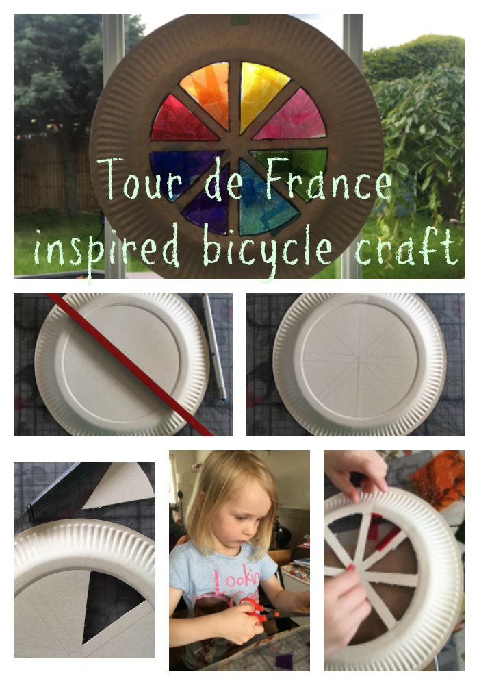 Tour de France inspired bicycle craft for kids