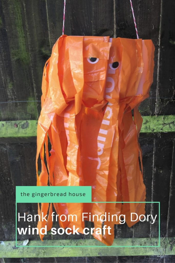 Hank from Finding Dory wind sock craft