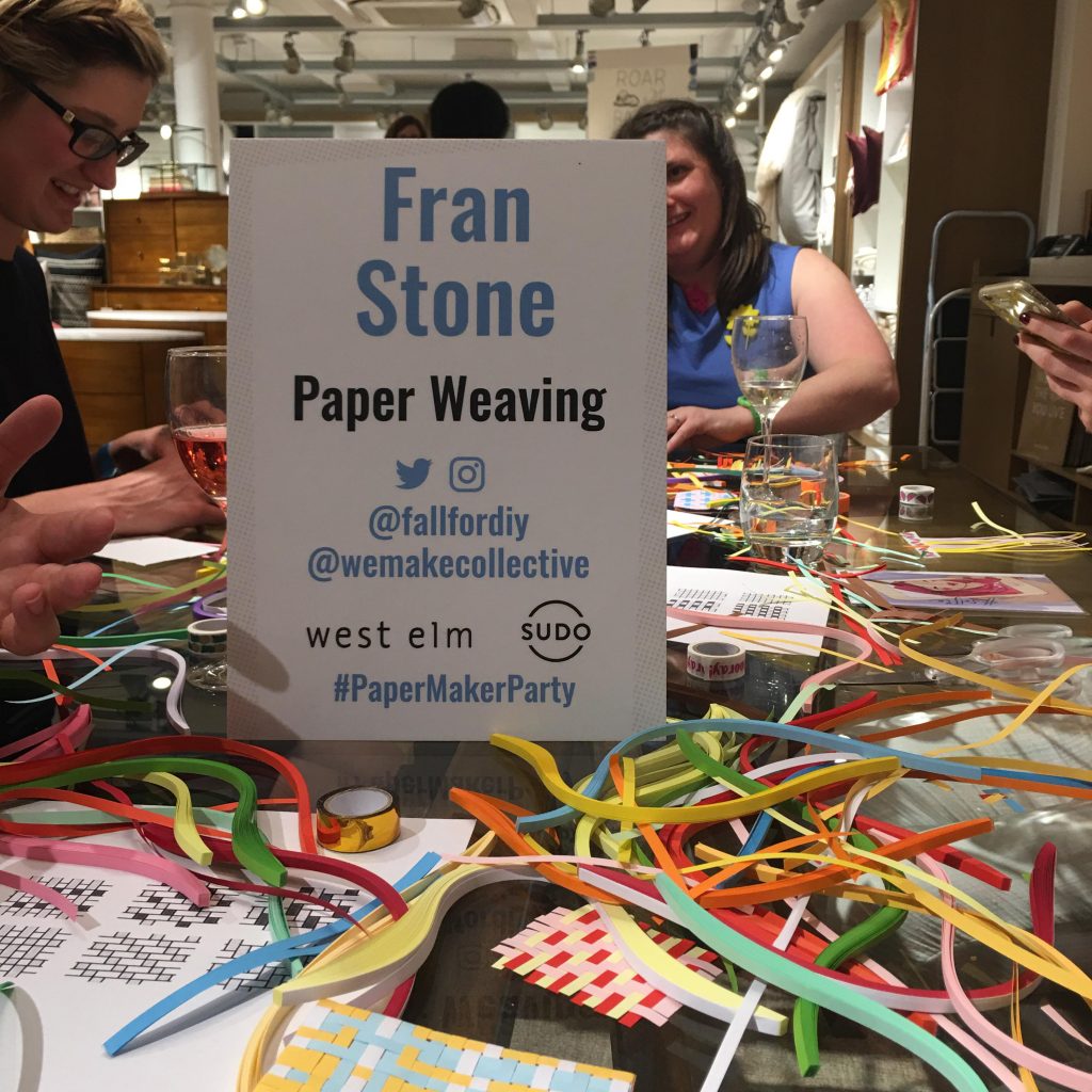 paper weaving at Blogtacular