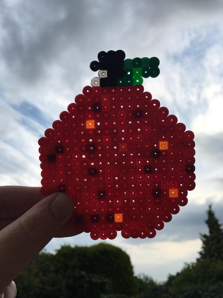 Hama bead apple for teacher craft