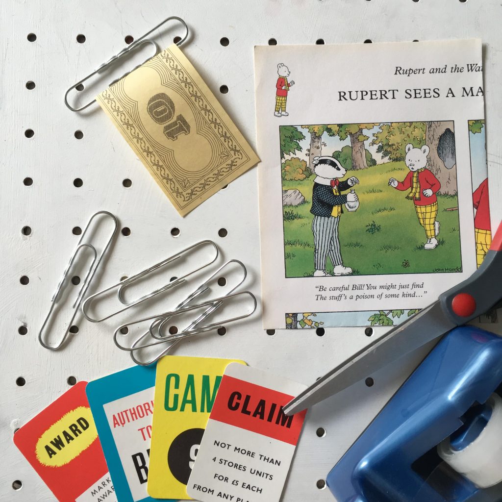 equipment needed to make DIY paper clip bookmarks