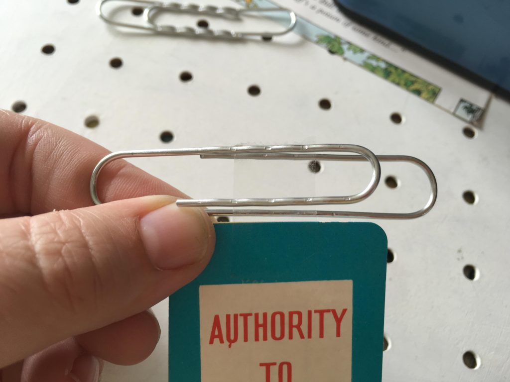DIY paper clip bookmarks using vintage playing cards