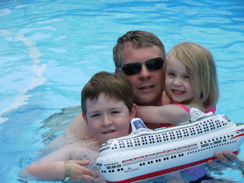 swimming on our cruise ship